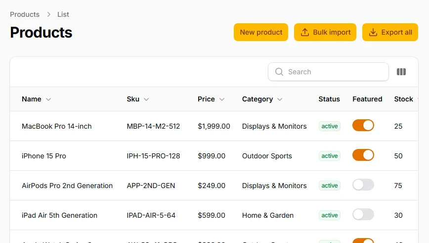 Page Header Actions