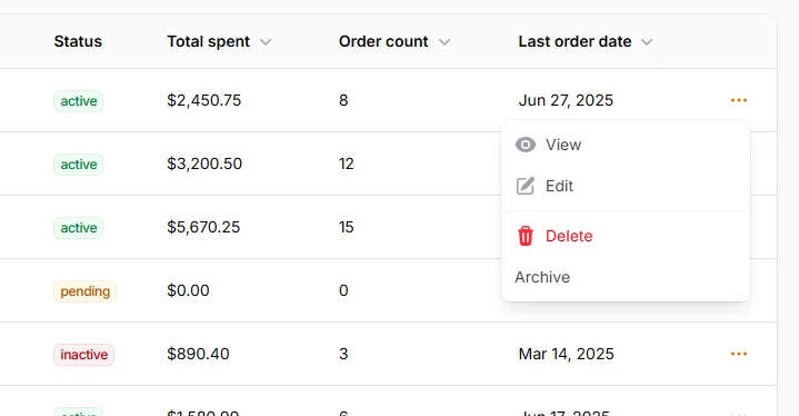Nested groups with dividers