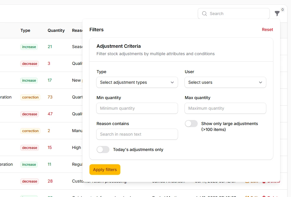 Custom Filter Forms with Complex Logic