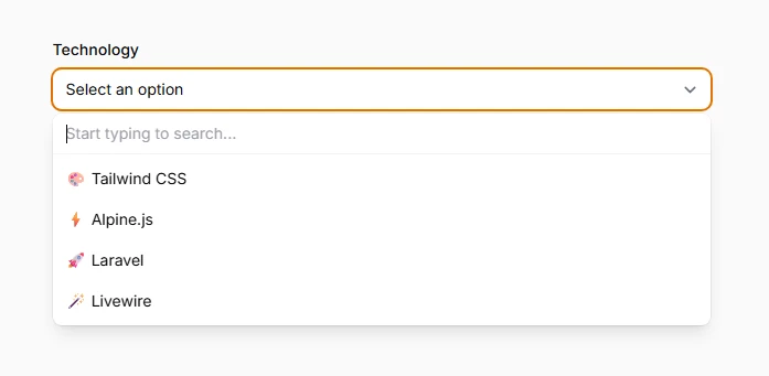 HTML-rich option labels