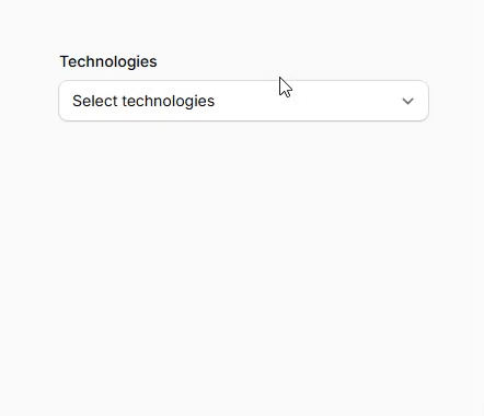 Multiple value selection