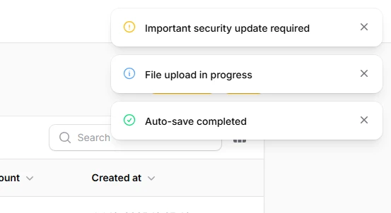 Custom duration and persistence
